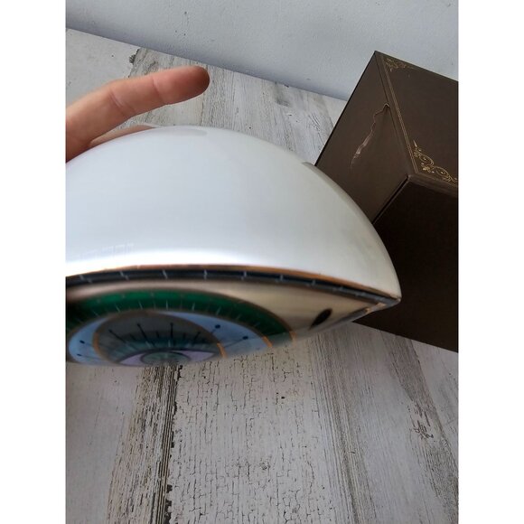 Karma and luck green evil eye positivity ceramic statue figurine unique - Picture 4 of 7